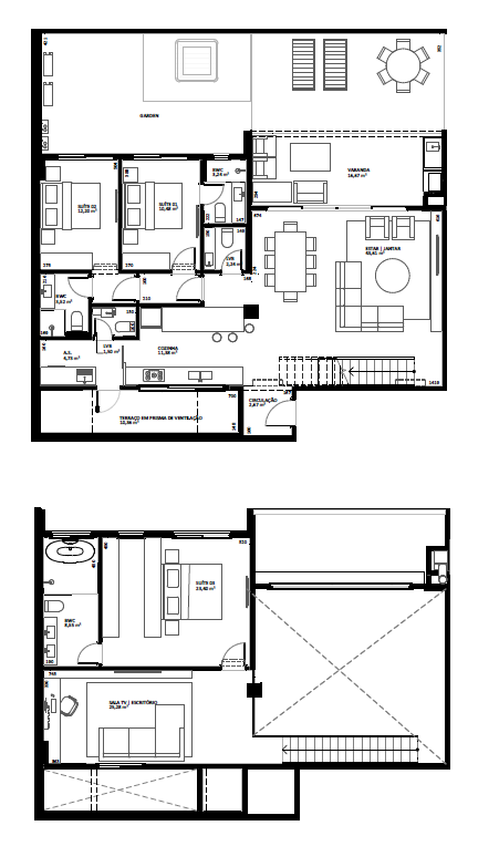 Planta 09 - 3 dorm 207m - garden