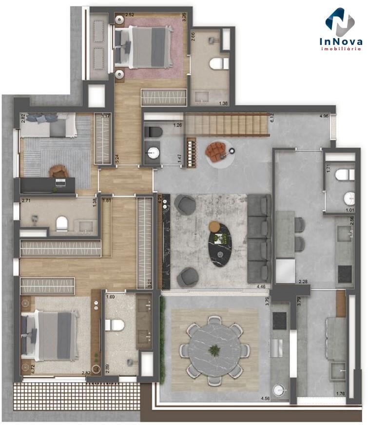 Planta 03 - 4 dorm 209 28m - duplex - inferior