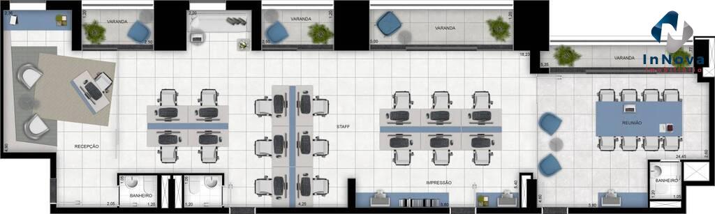 Planta 04 - sala comercial 168m