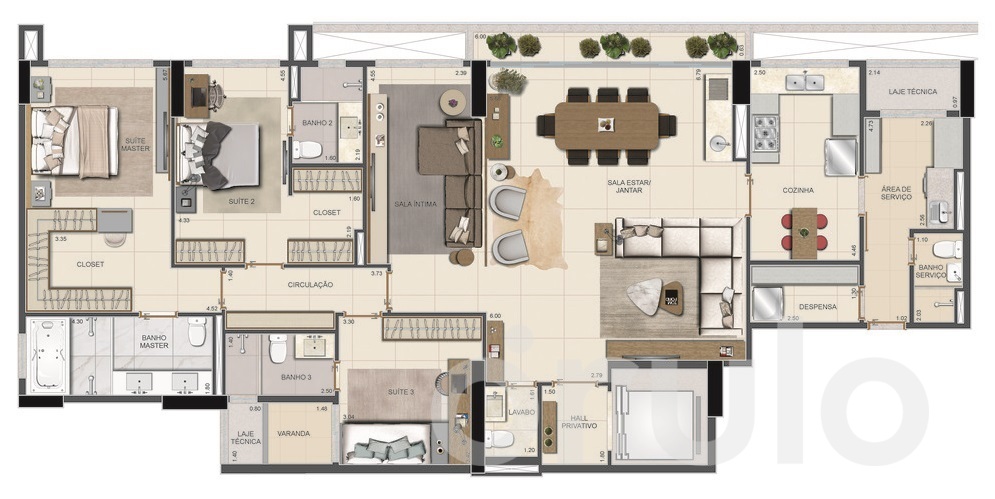 Planta 02 - 4 dorm 185m - opo