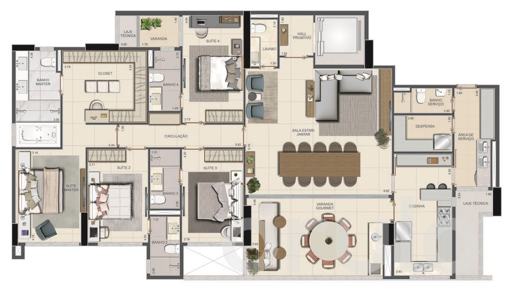 Planta 07 - 4 dorm 221 86m