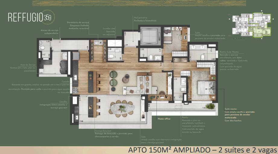 Planta 05 - 2 dorm 150m - opo 2