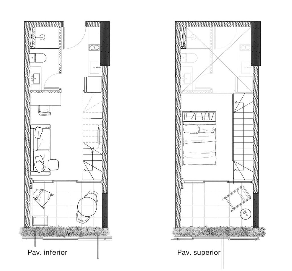 Planta 03 - 1 dorm 36 16m - loft