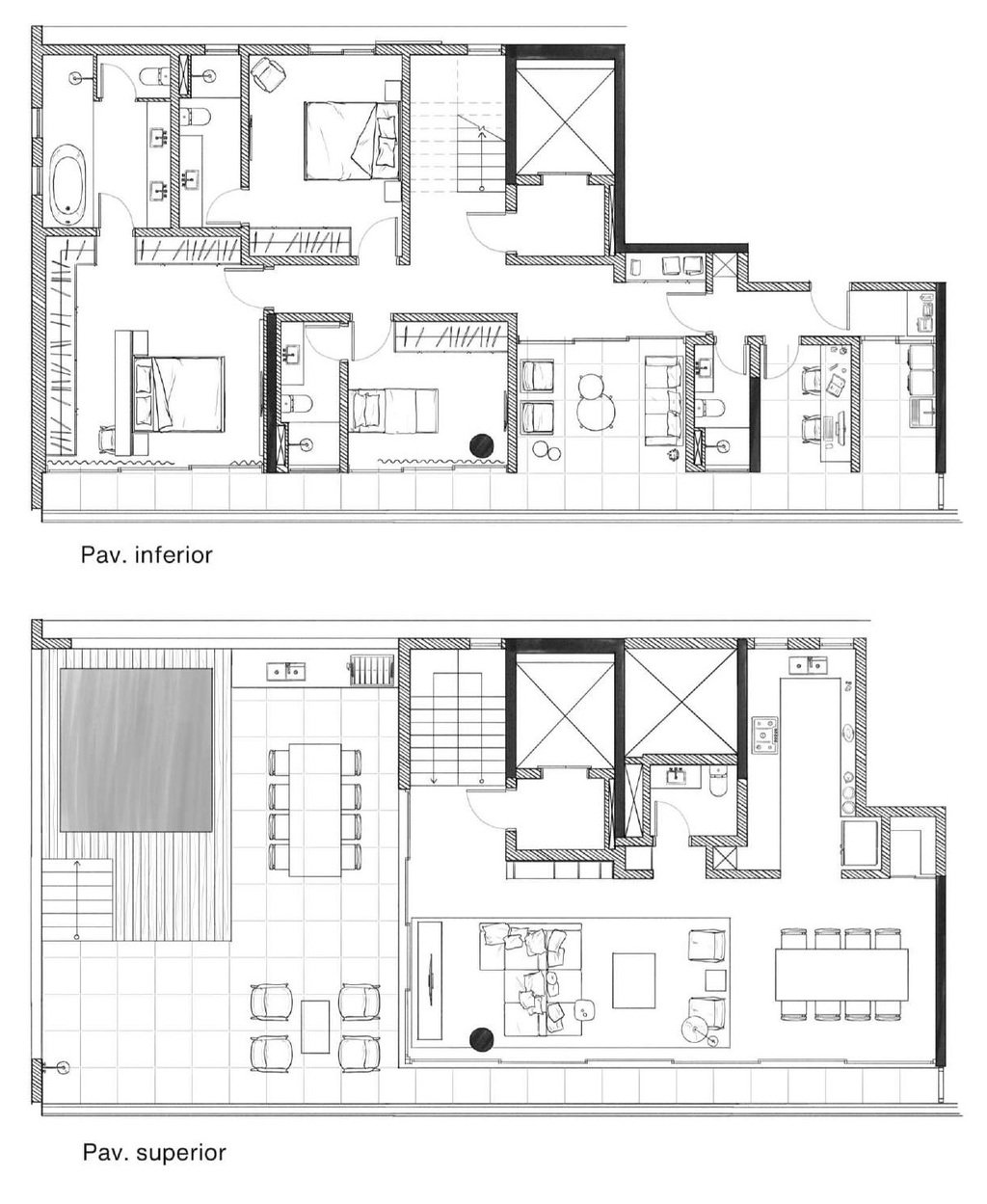 Planta 03 - 3 dorm 265 55m - cobertura duplex