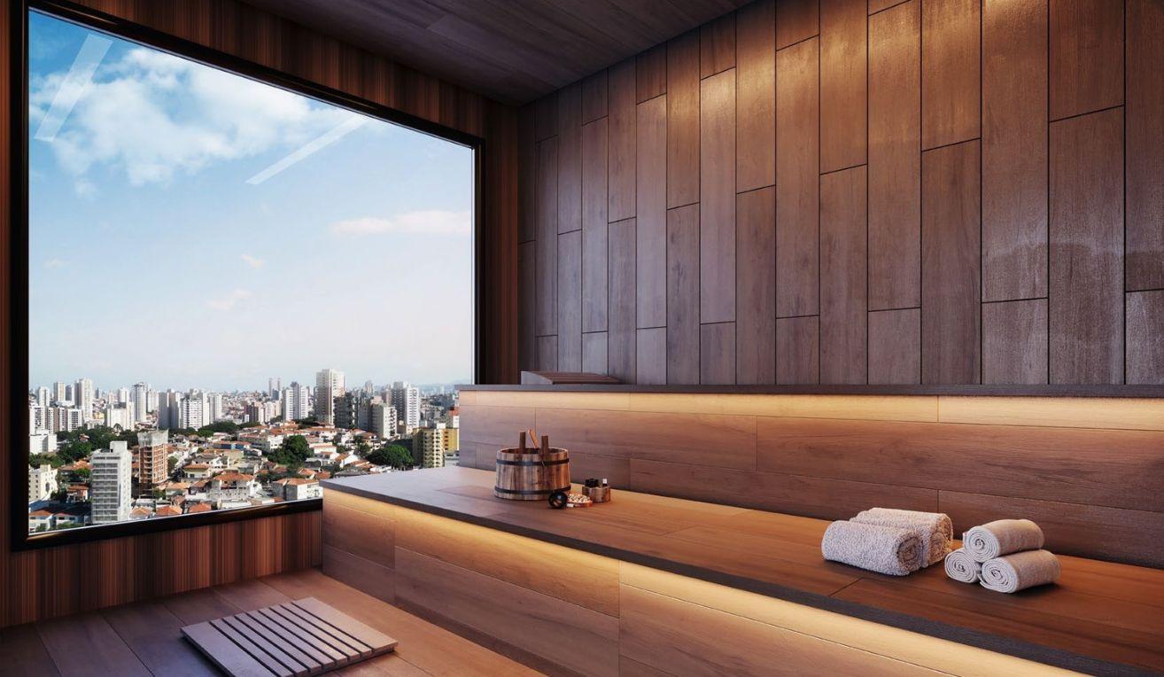 Sauna com Vista Panormica da Cidade