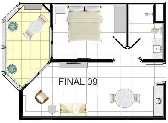 Planta 02 - 1 dorm 50,90m