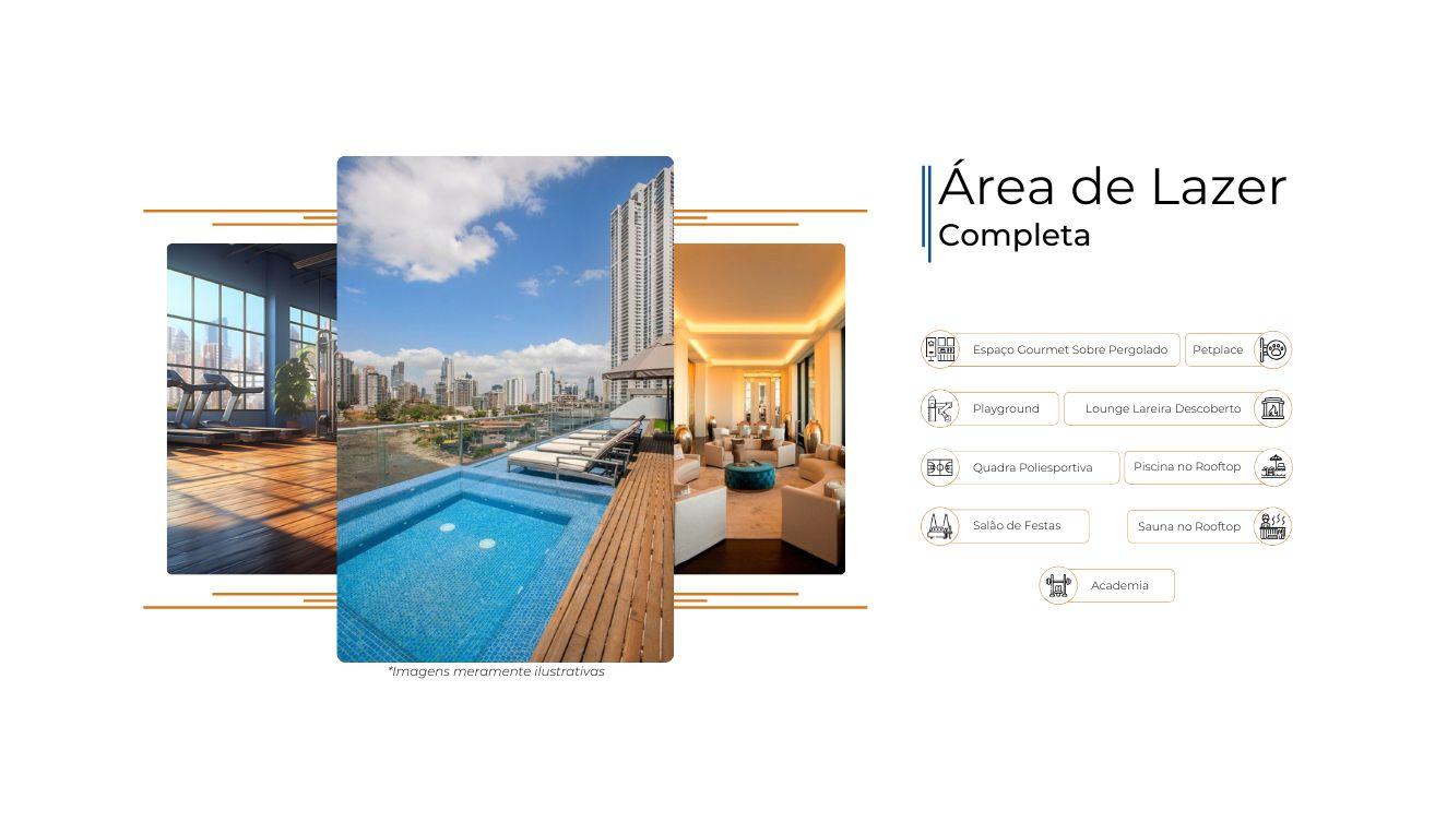 rea de Lazer Completa co Piscina no Rooftop