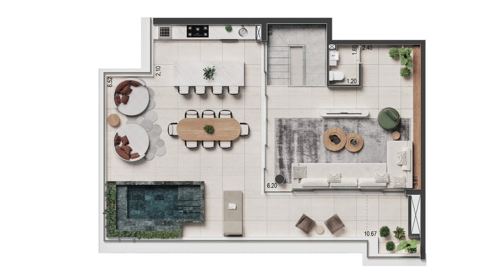 Planta 07 - 3 dorm 219m - cobertura duplex - superior