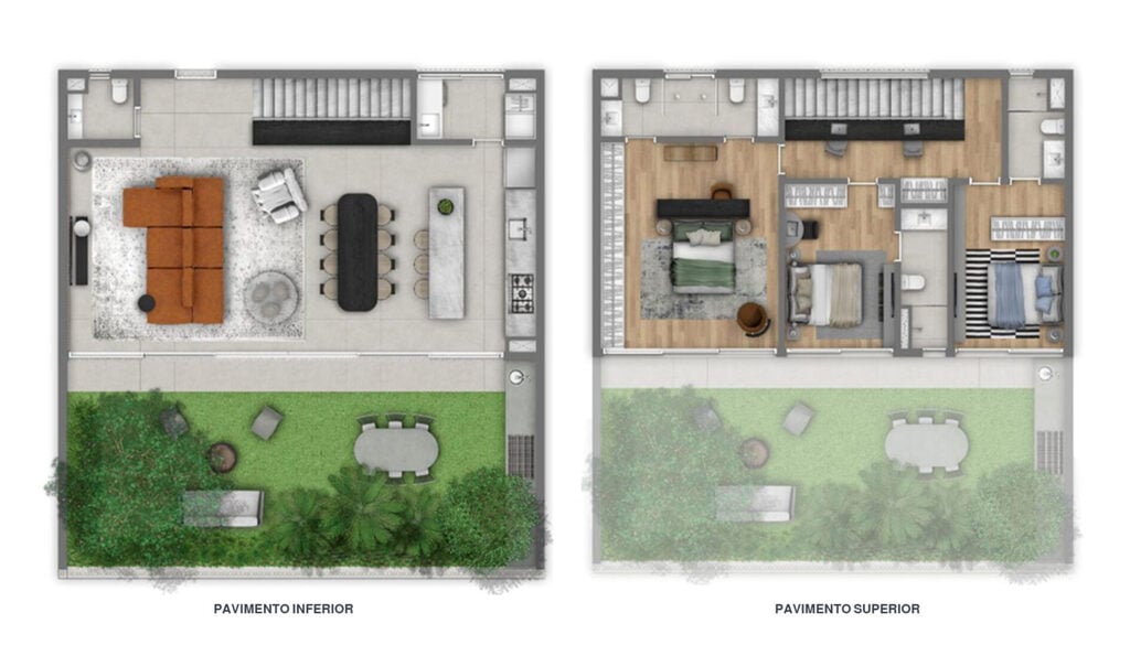 Planta 02 - 3 dorm 266,92m