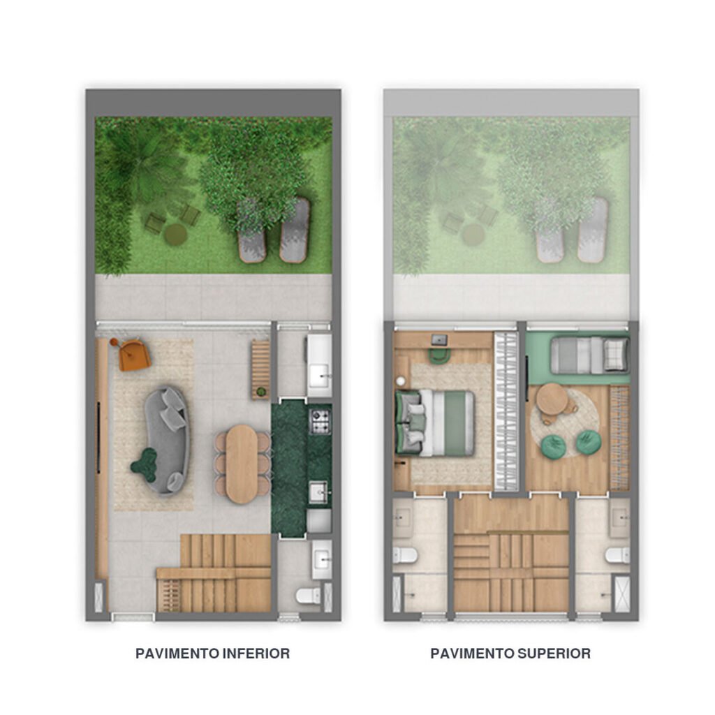 Planta 01 - 2 dorm 134,53m