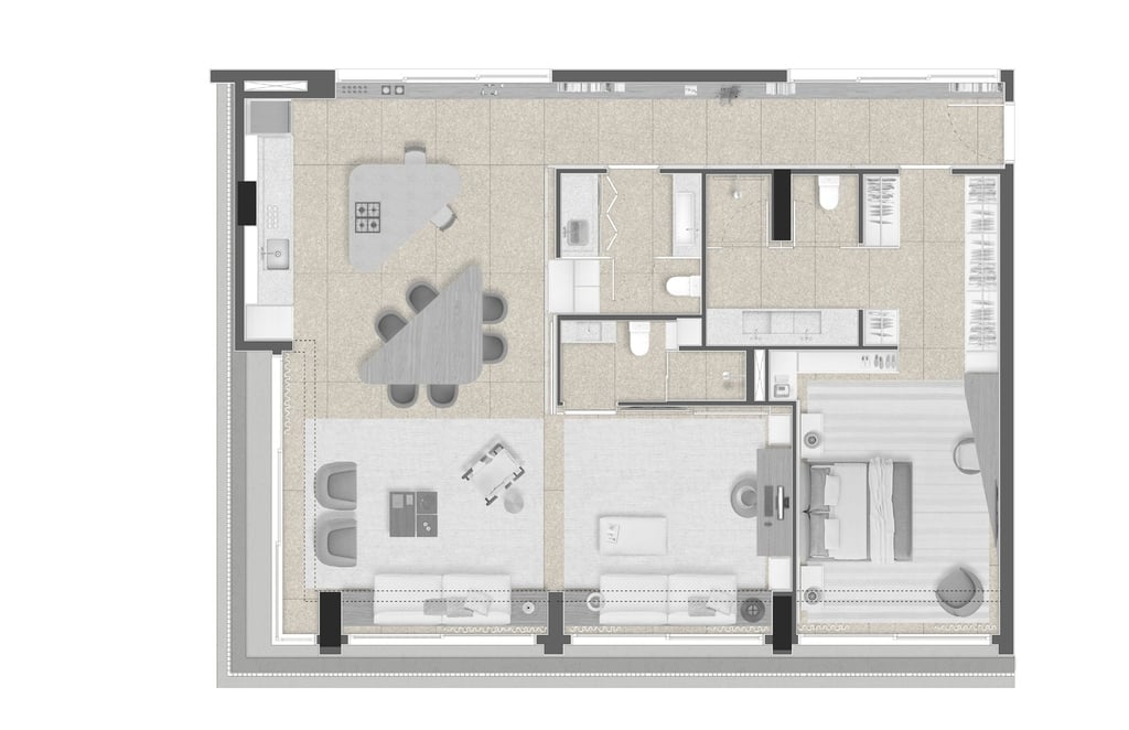 Planta 08  - 2 dorm 138m