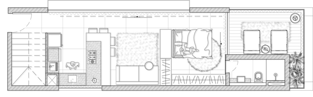 Planta 07 - 1 dorm 120m - cobertura duplex - inferior opo 1