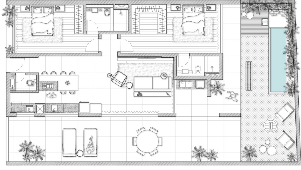 Planta 10 - 2 dorm 165m - garden