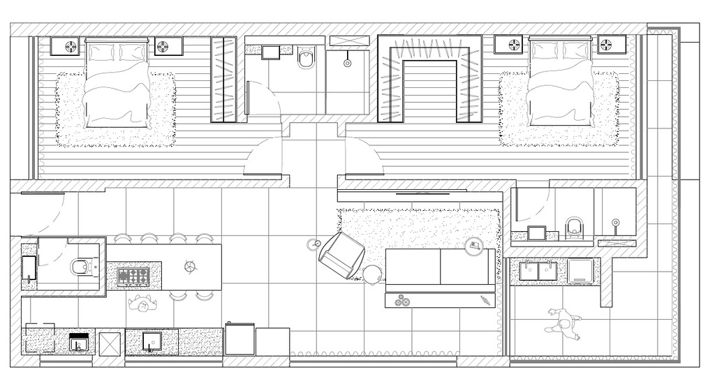 Planta 04 - 2 dorm 102m