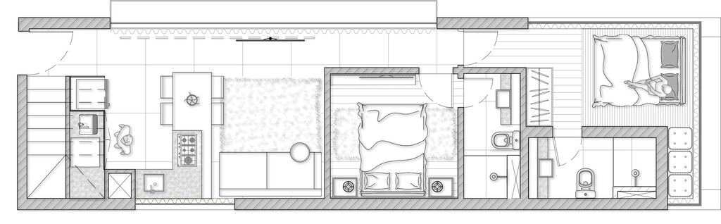 Planta 06 - 2 dorm 120m - cobertura duplex - inferior