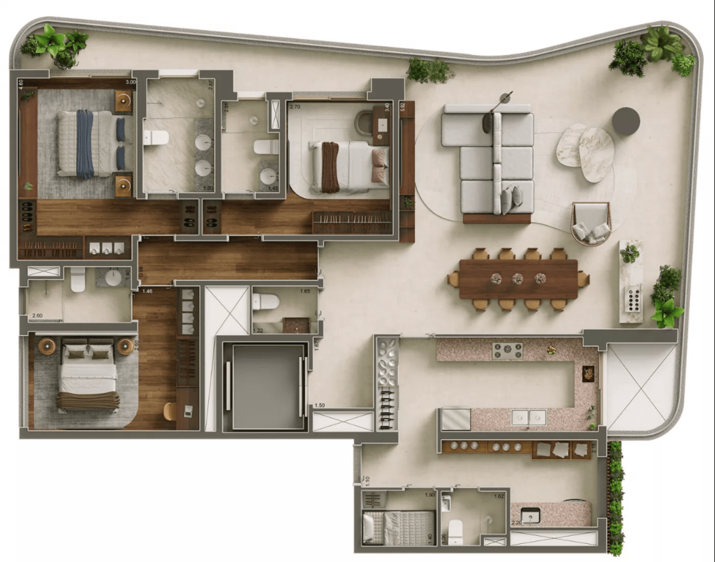 Planta 03 - 3 dorm 183m - opo 2