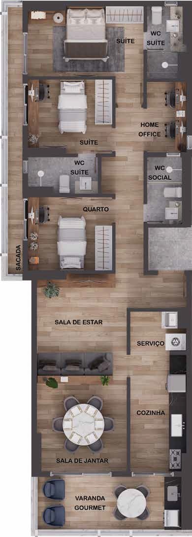 Planta 04 - 3 dorm 116,46m