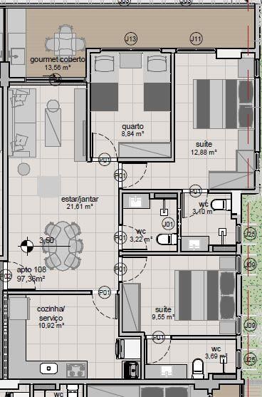 Planta 08 - 3 dorm 97m