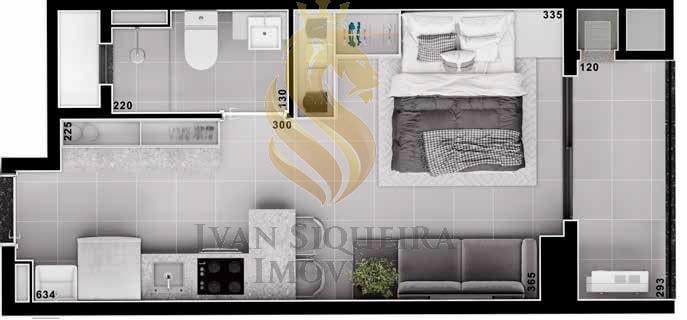 Planta 01 - 1 dorm - studio