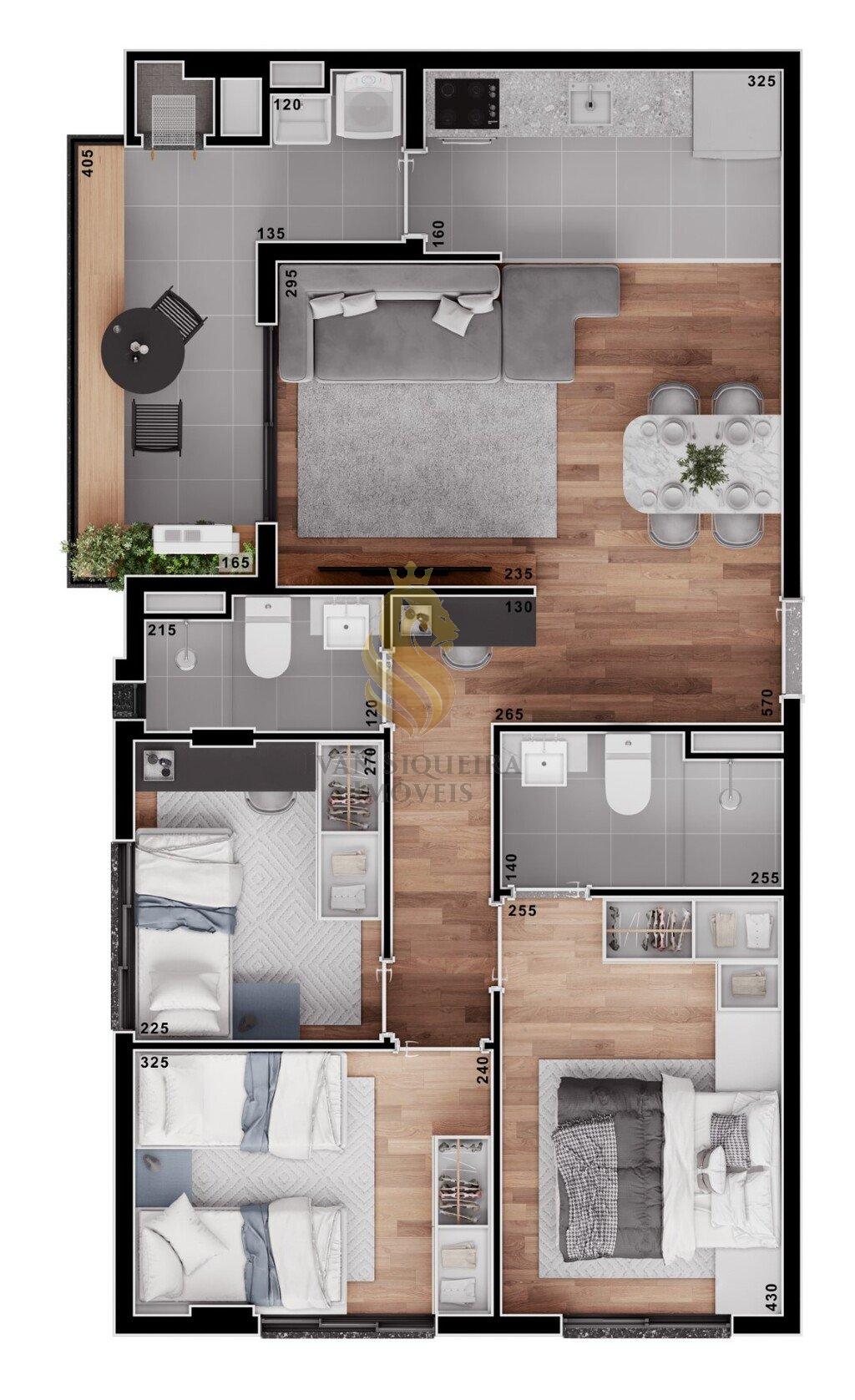 Planta 03 - 3 dorm 74,70m