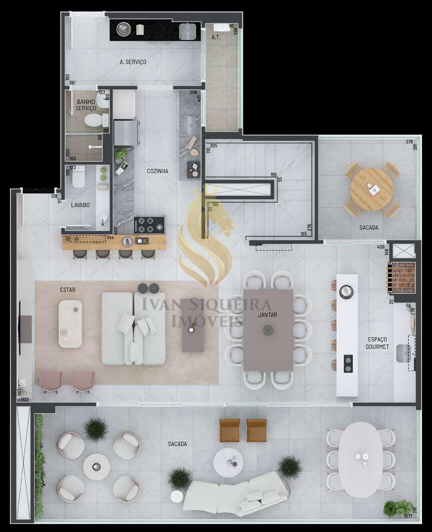 Planta 05 - 3 dorm 237m - cobertura duplex - inferior