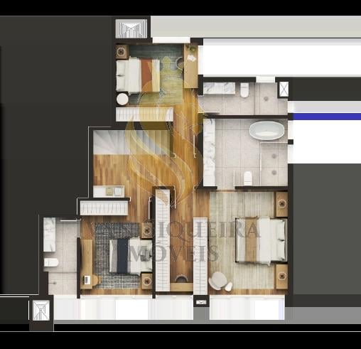 Planta 08 - 3 dorm 214,66m - cobertura duplex - superior