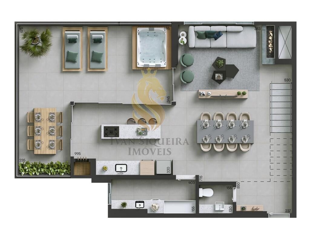 Planta 15 - 3 dorm 235m - cobertura duplex - inferior