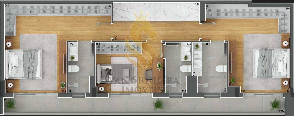 Planta 12 - 3 dorm 207,50m - cobertura duplex - superior