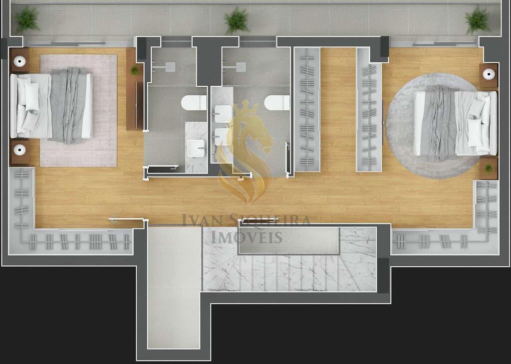 Planta 09 - 2 dorm 166,40m - cobertura duplex - superior