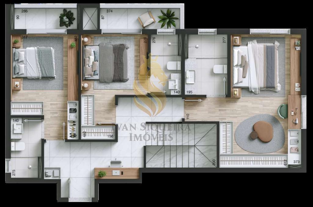 Planta 06 - 3 dorm 232m - cobertura duplex - superior