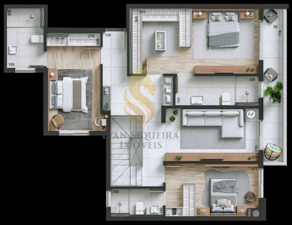 Planta 07 - 3 dorm 269m - cobertura duplex - superior