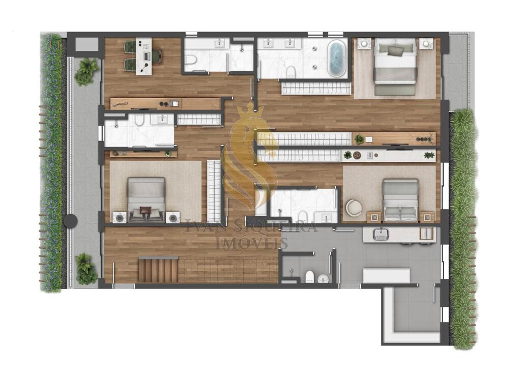 Planta 18 - 3 dorm 391m - cobertura duplex - inferior