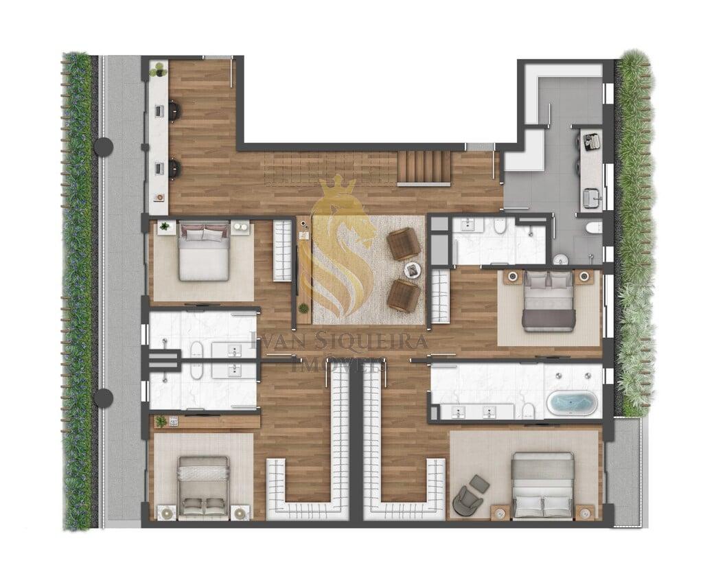 Planta 24 - 4 dorm 459m - cobertura duplex - inferior