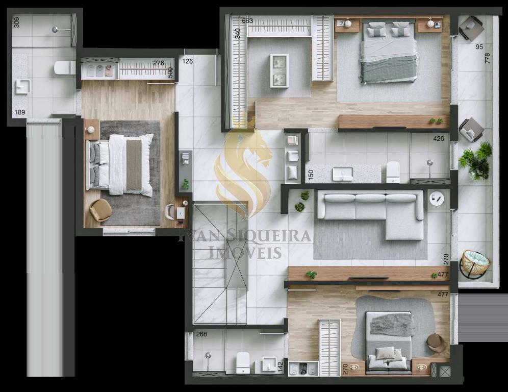 Planta 07 - 3 dorm 269m - cobertura duplex - superior