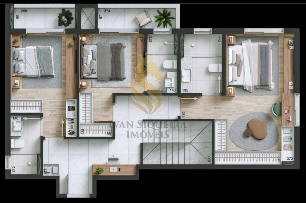 Planta 06 - 3 dorm 232m - cobertura duplex - superior