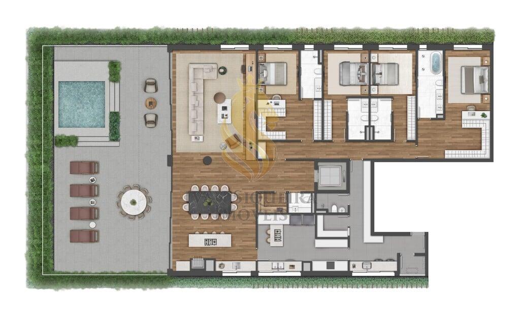 Planta 26 - 4 dorm 465m - garden