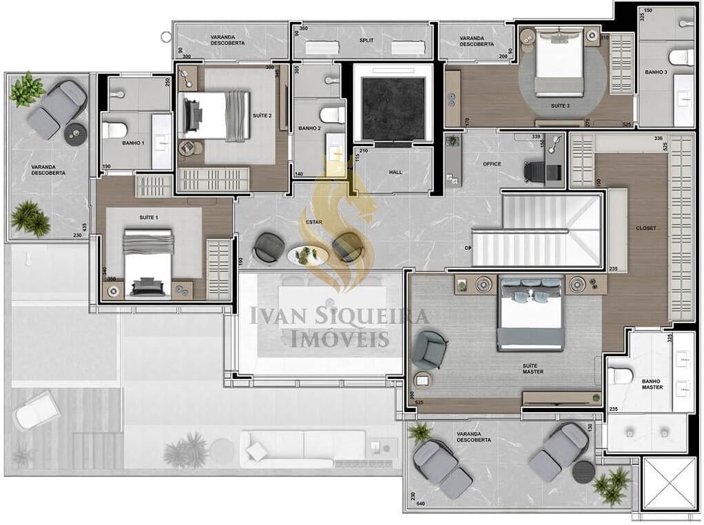 Planta 05 - 4 dorm 391m - cobertura duplex - superior