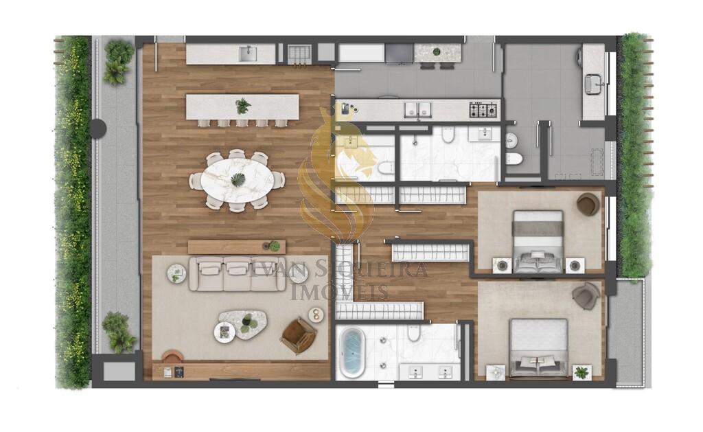 Planta 02 - 2 dorm 181m