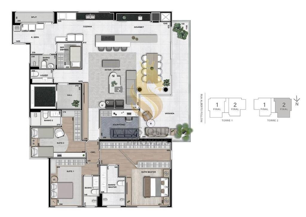 Planta 06 - 3 dorm 254m - opo 2