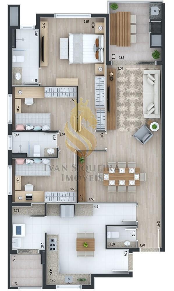 Planta 03 - 3 dorm 125m