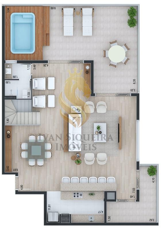 Planta 17 - 3 dorm 312 01m - cobertura duplex - superior