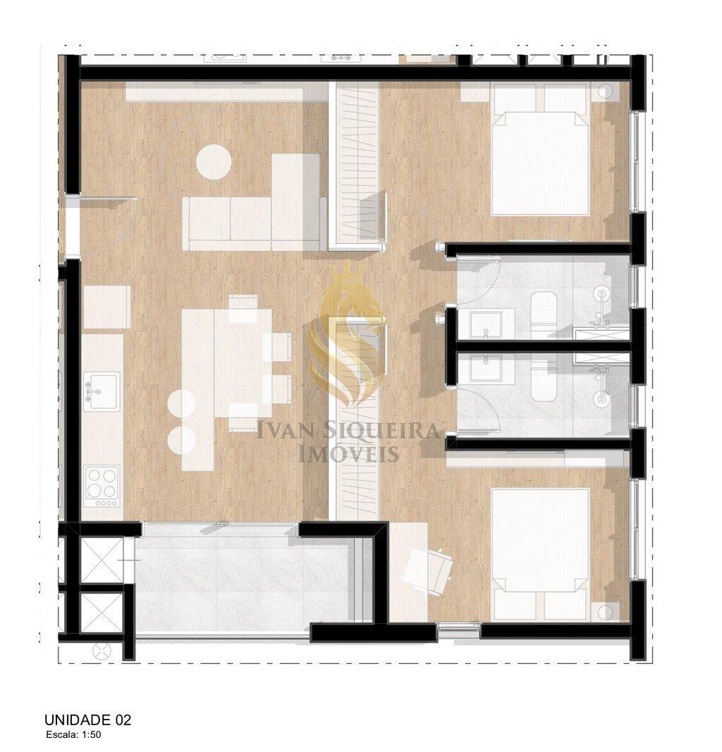 Planta 05 - 2 dorm 60,75m