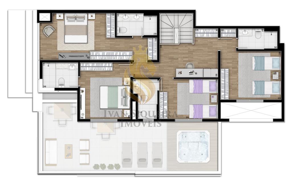 Planta 05 - 4 dorm 203 49m - cobertura duplex inferior