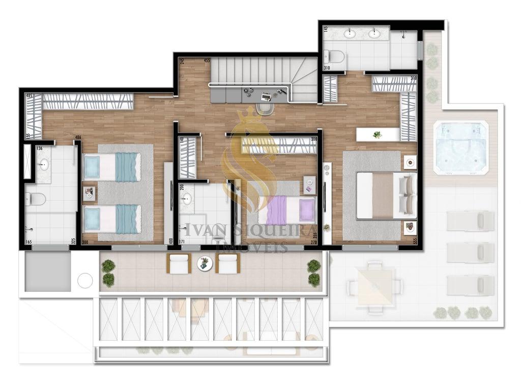 Planta 04 - 3 dorm 181 31m - cobertura duplex superior