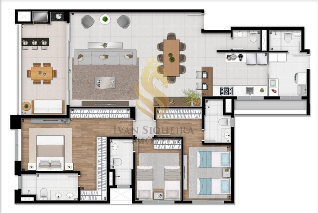 Planta 02 - 3 dorm 154 73m