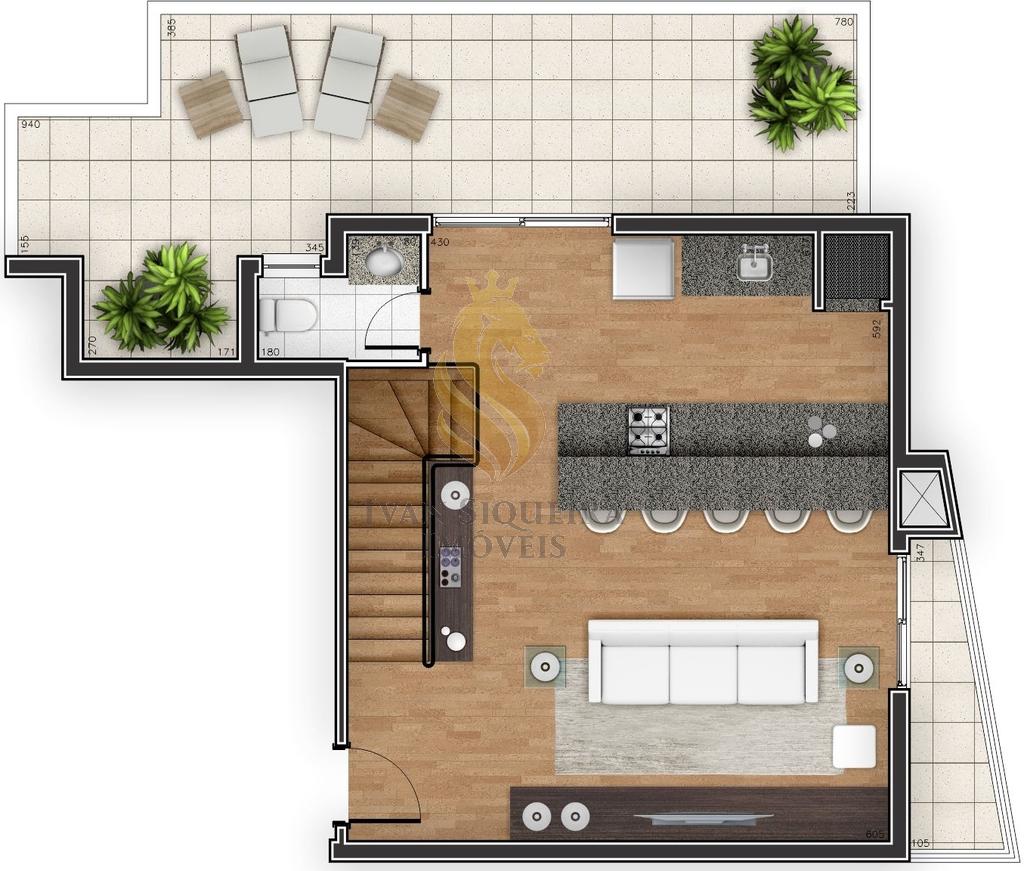 Planta 07 - 3 dorm 120 73m - cobertura duplex inferior