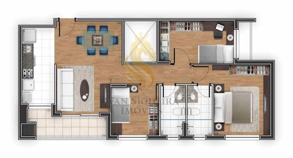 Planta 06 - 3 dorm 78 22m