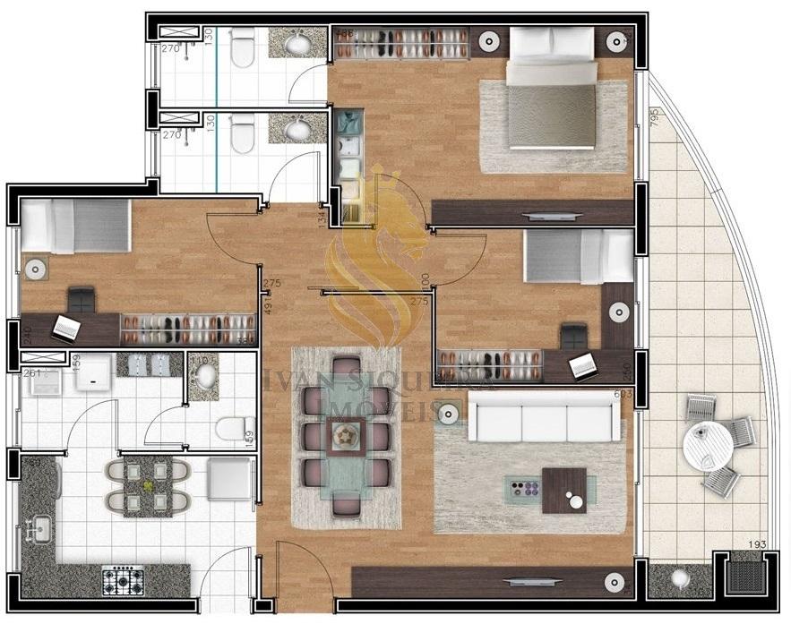 Planta 03 - 3 dorm 111 18m