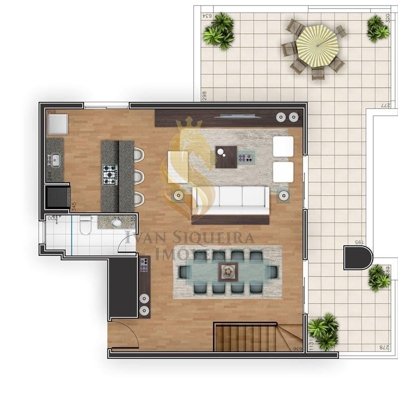 Planta 06 - 3 dorm 217 98m - cobertura duplex superior