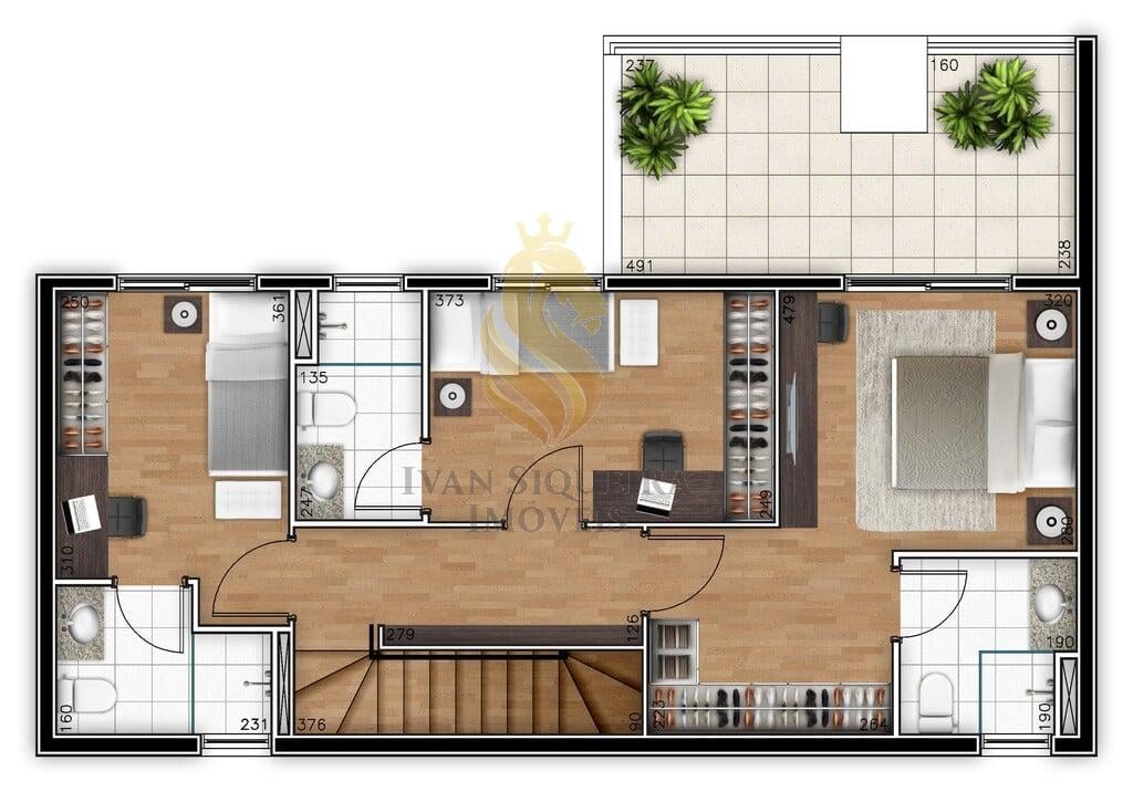 Planta 09 - 3 dorm 183m - cobertura duplex superior